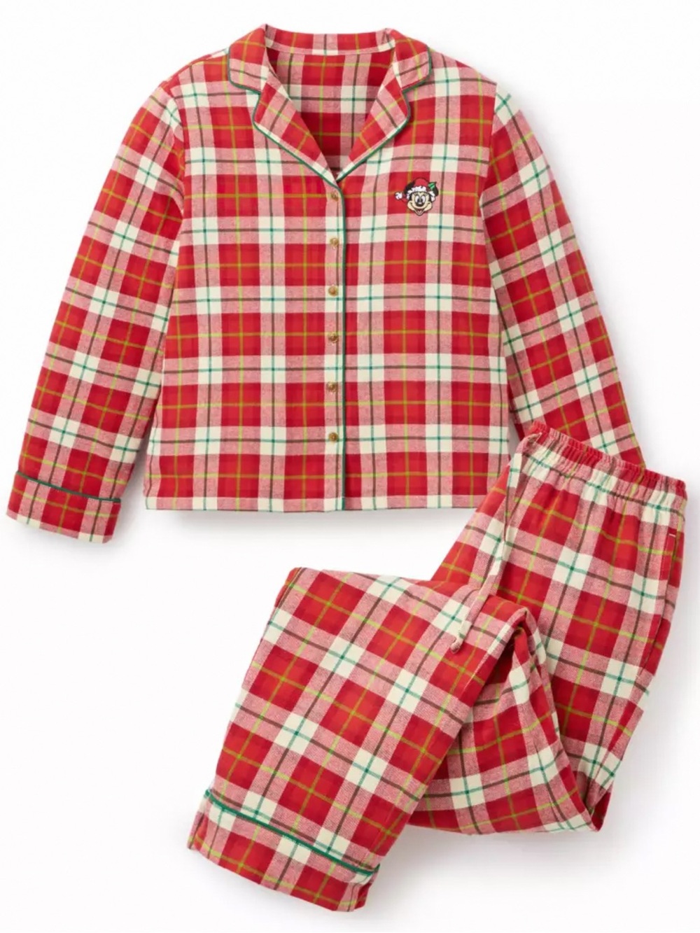 Santa Minnie Mouse Plaid Holiday Sleep Set for Women